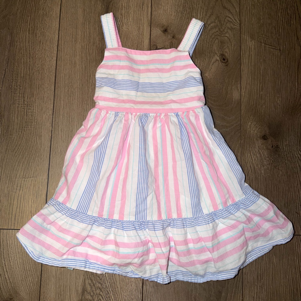 ChPink and Blue Striped Kids Dress